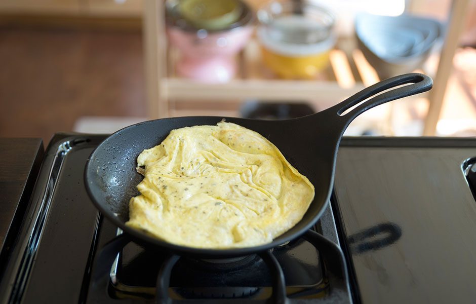 cook on this the iwachu cast iron omelette pan