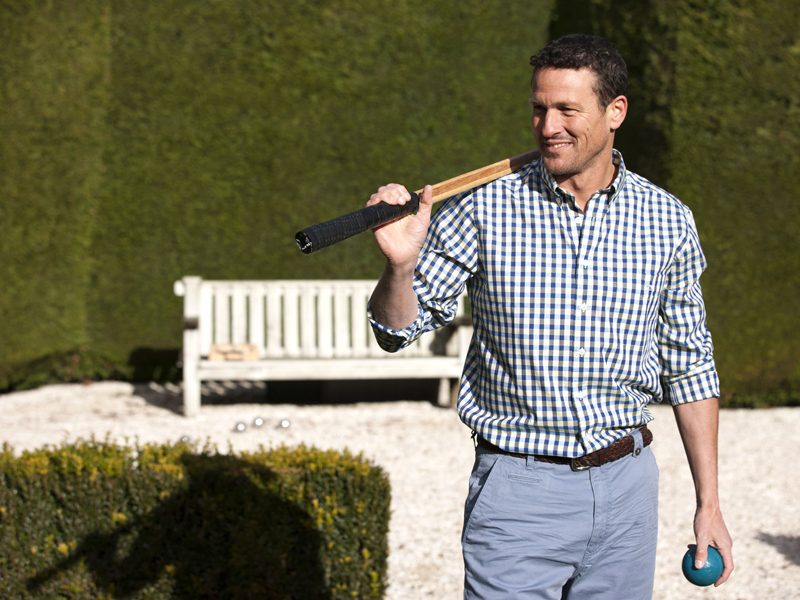 Man wearing a gingham shirt