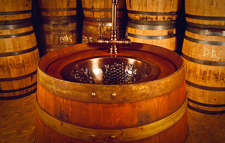 heritage handcrafted barrel sink