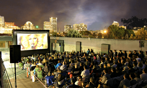 Top Down Cinema in Portland, OR on the roof of Hotel deLuxe