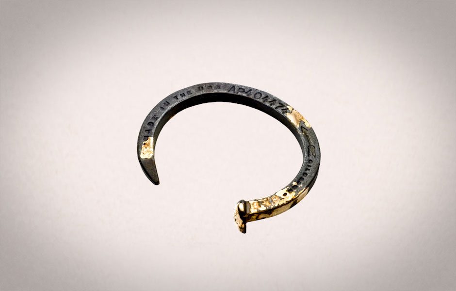 Black Gunmetal Bracelet with Gold