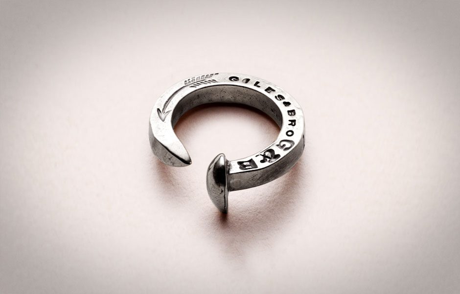 Silver and Gunmetal Ring