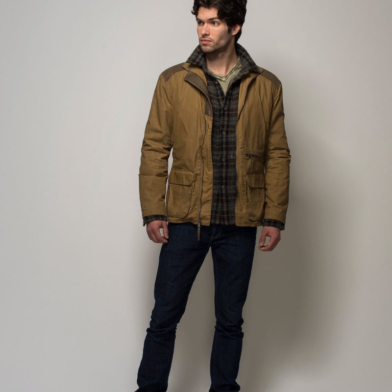 cornstock co heavy garment washed goat blazer