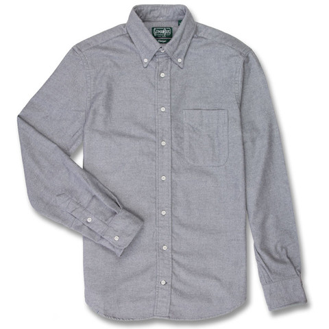 manuals top five button downs shaggy solid grey shirt by gitman vintage