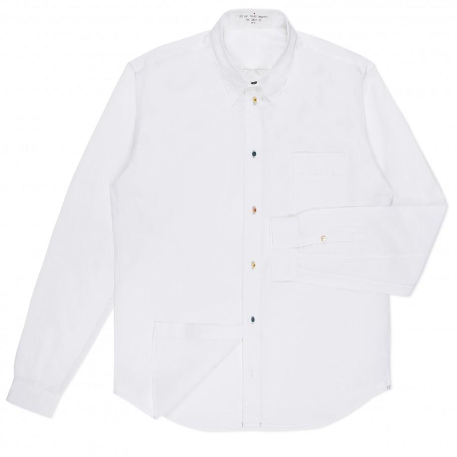 manuals top five button downs white multi coloured shirt by paul smith