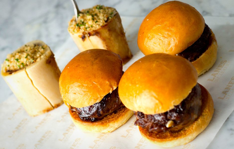 lanes london food globetrotters beef brisket sliders