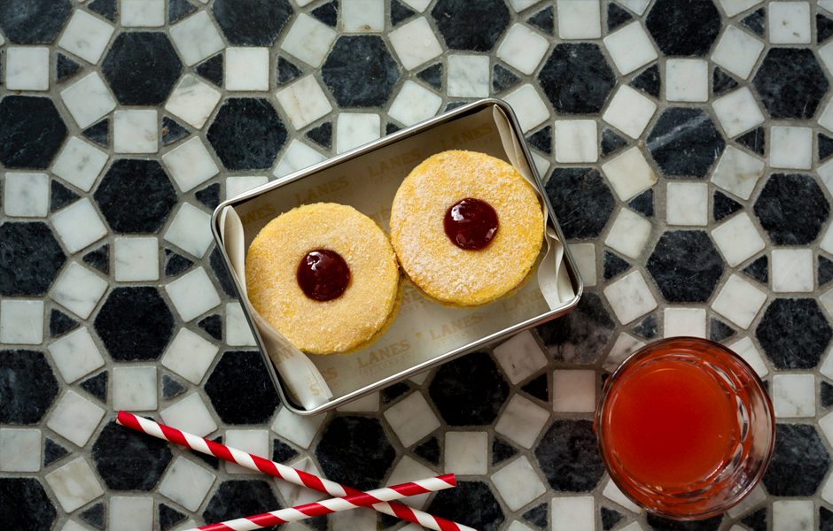 lanes london food globetrotters jammy dodgers