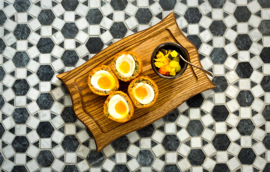 Scotch eggs.