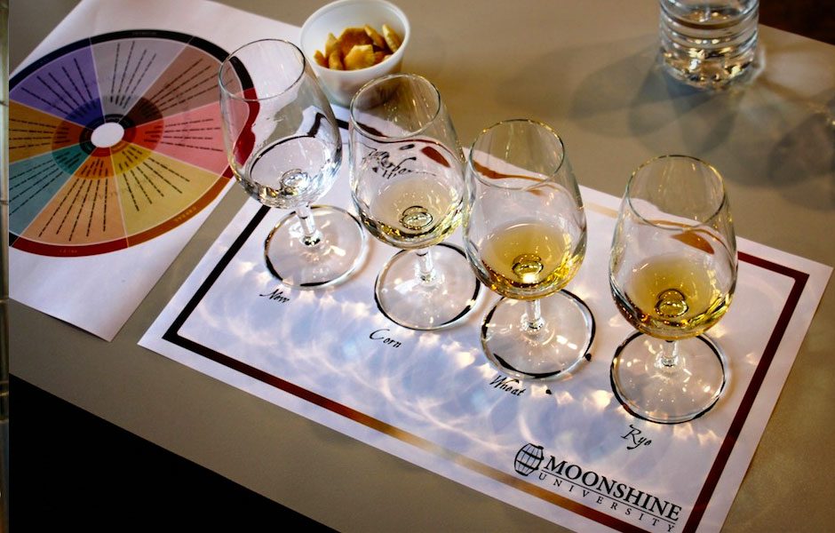 spirit education moonshine university sample tasting in class 600