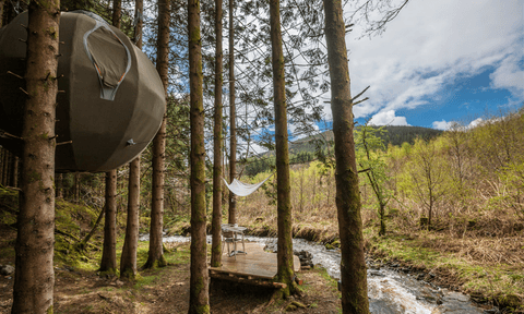 stay high dry within wales luxurious red kite tree tent hotel 2