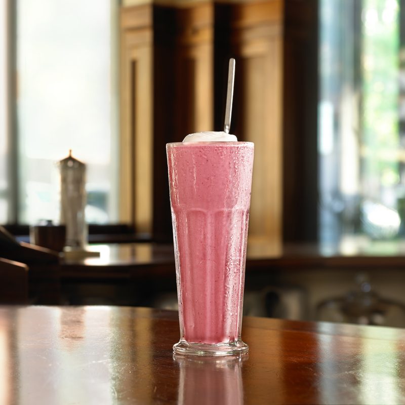 Boozy berry milkshake