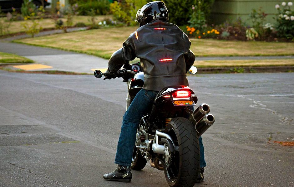 impulse motorcycle jacket brings hi viz leds low biker wear 2