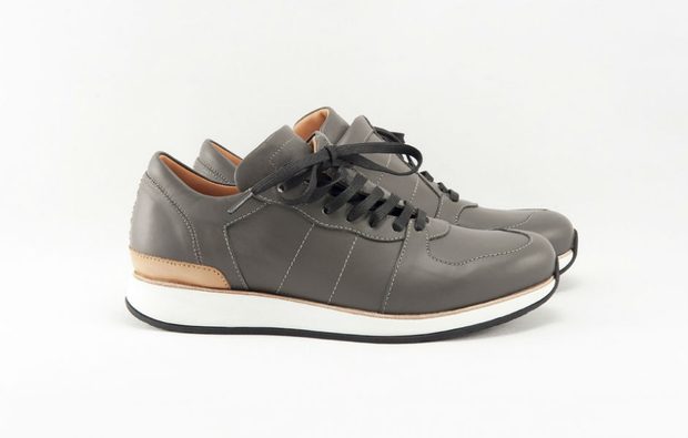 Mott gris leather shoes