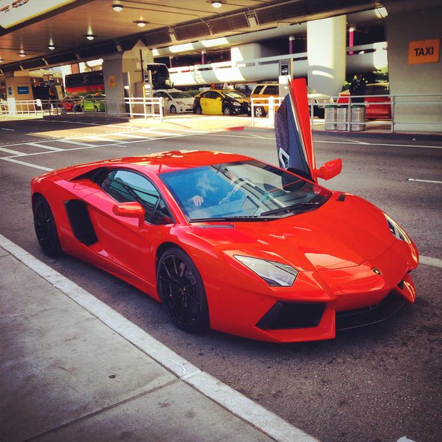 2015 Lamborghini Aventador at SFO from @NickJaynes on Instagram