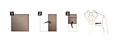 Straight fold pocket square instructions