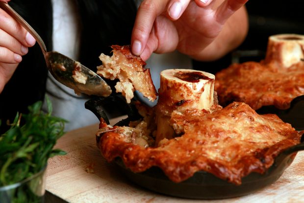 Venison & Lamb Pie with Bone Marrow