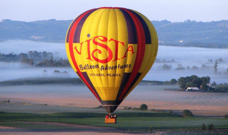 Vista Balloon Adventures in Sherwood takes you on a beautiful trip above the valley. 