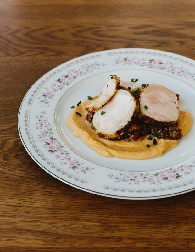 BUTTERMILK POACHED GRASSROOTS FARM CHICKEN BREAST-