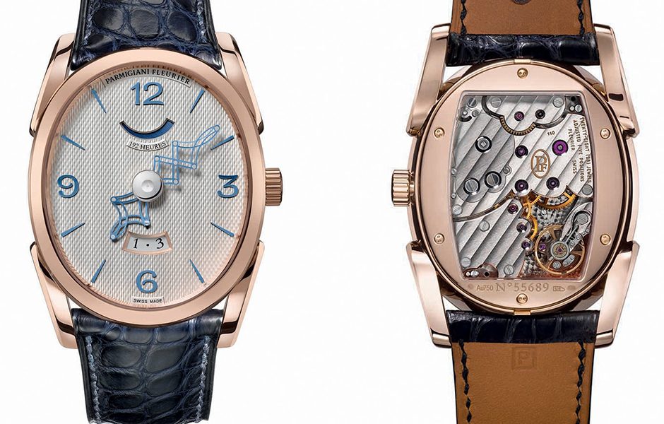 Rose gold case, silver dial, Hermès alligator strap