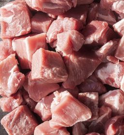 cubed meat