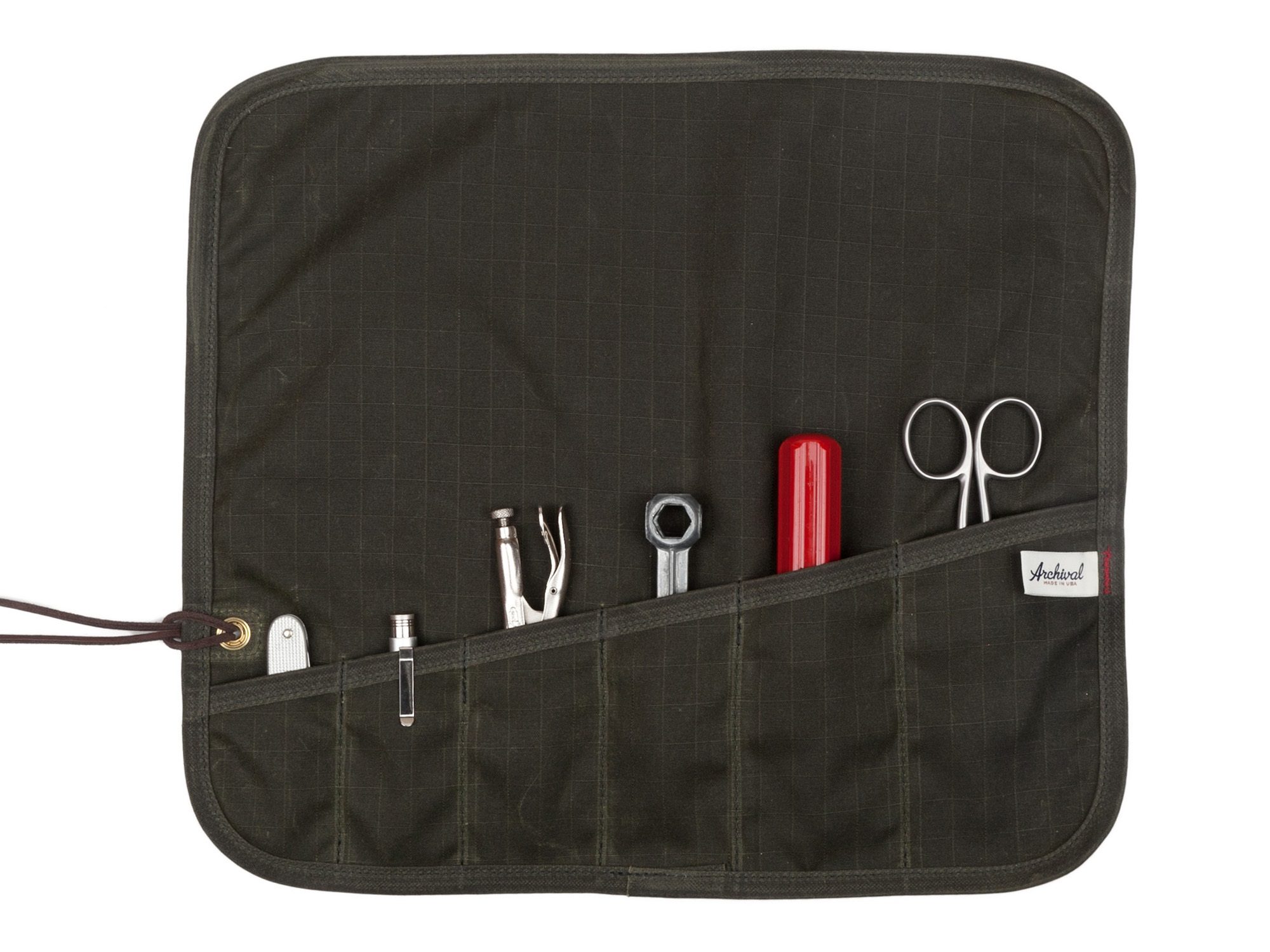 Olive Tool Roll Styled