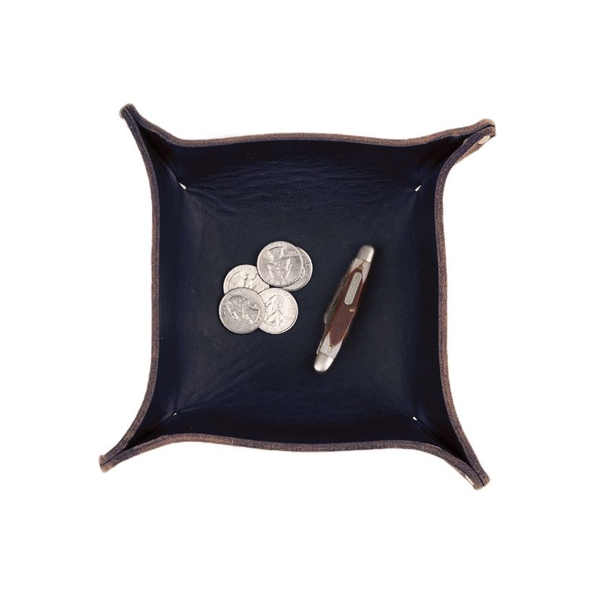 Leather Tray Black Styled