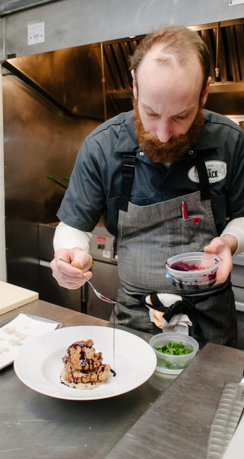 Chef Ian Boden in kitchen