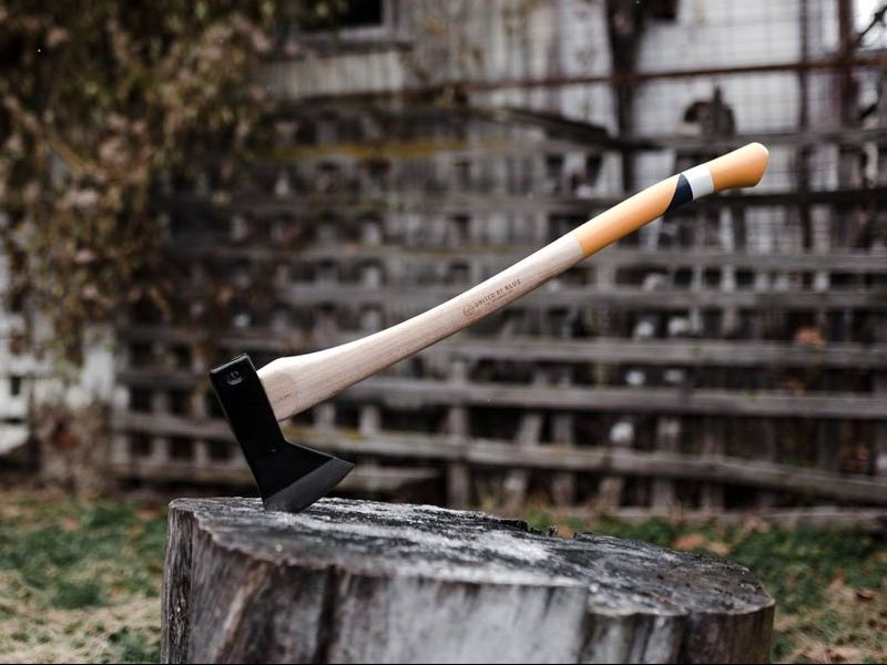 Axe in a wood stump