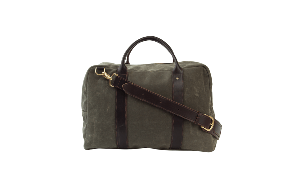 amos alpine modern overnight bag olive