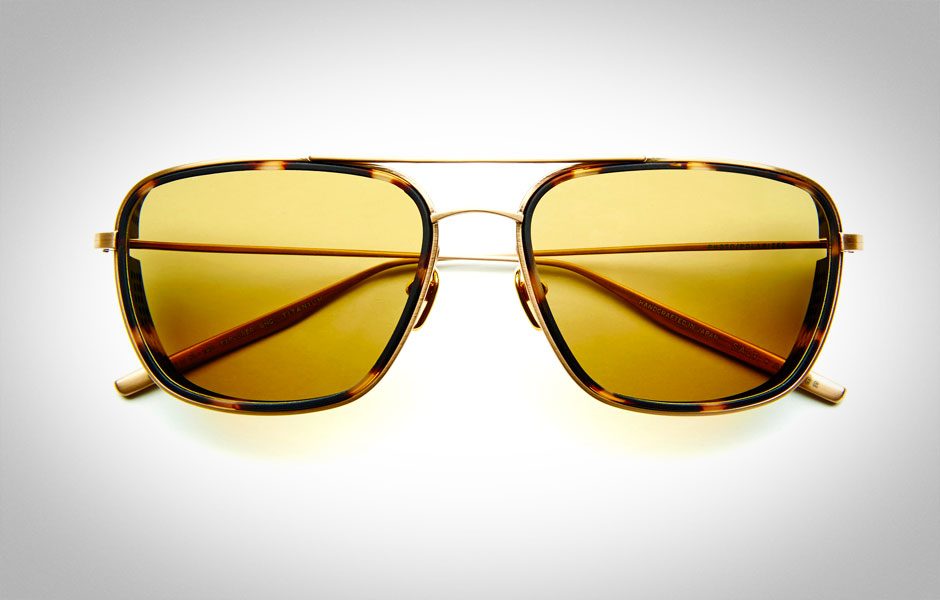 Explorer Brushed Gold Brown Tortoise Side Shield