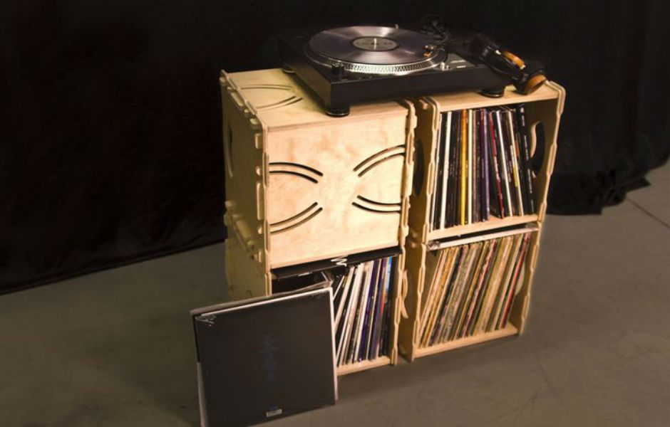 wax stacks vinyl record storage system on kickstarter