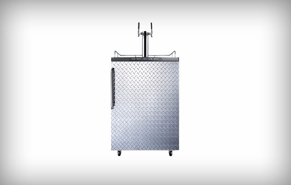 high on hops give dad fresh draft beer kegerator diamond plate