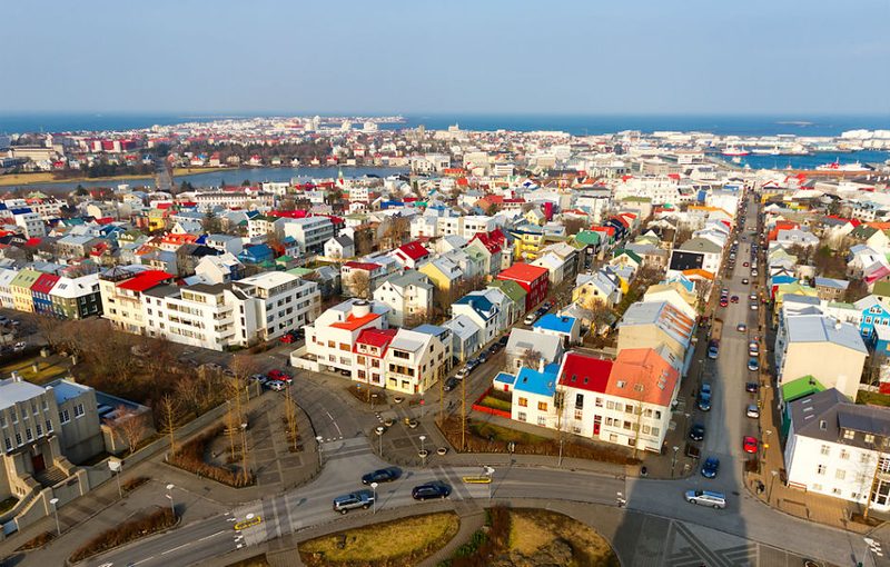 The view of Reykjavik from Hallgrimskirkja