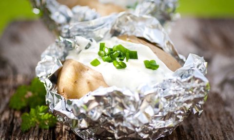 grilled baked potato