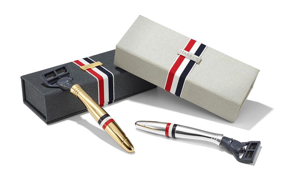 harrys and thom browne are a match made in fancy shaving heaven