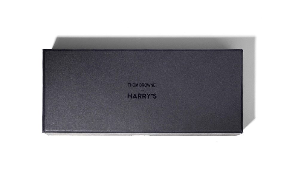 harrys and thom browne are a match made in fancy shaving heaven