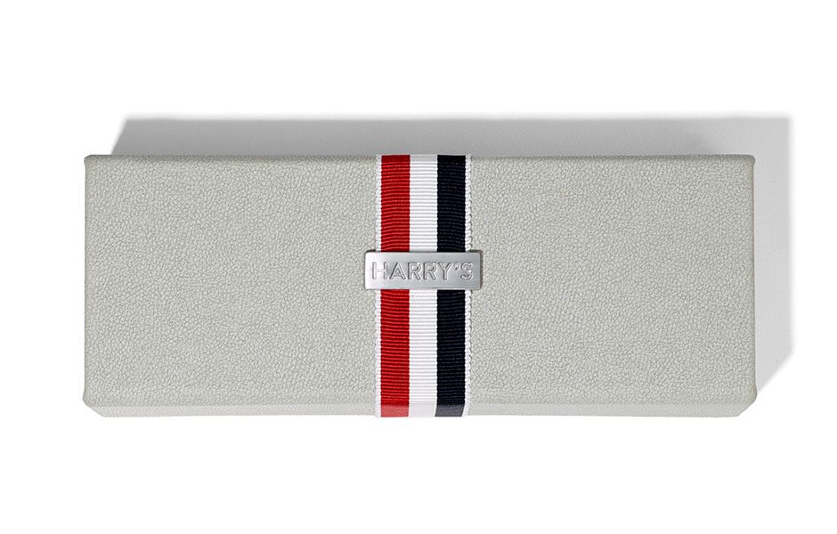harrys and thom browne are a match made in fancy shaving heaven