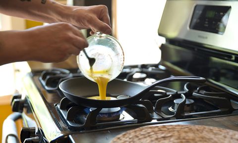 cook on this the iwachu cast iron omelette pan