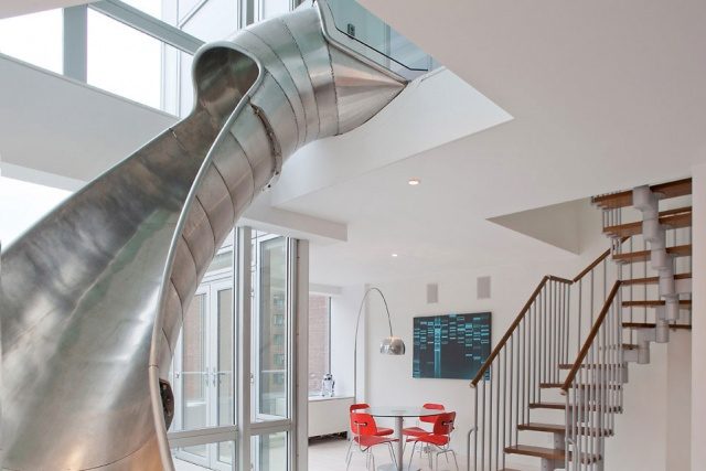 who needs stairs these houses have indoor slides east village penthouse 1 640x427 c