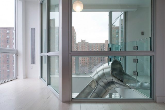 who needs stairs these houses have indoor slides east village penthouse 6 640x427 c