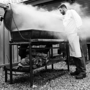 Hugh Horner and smoker