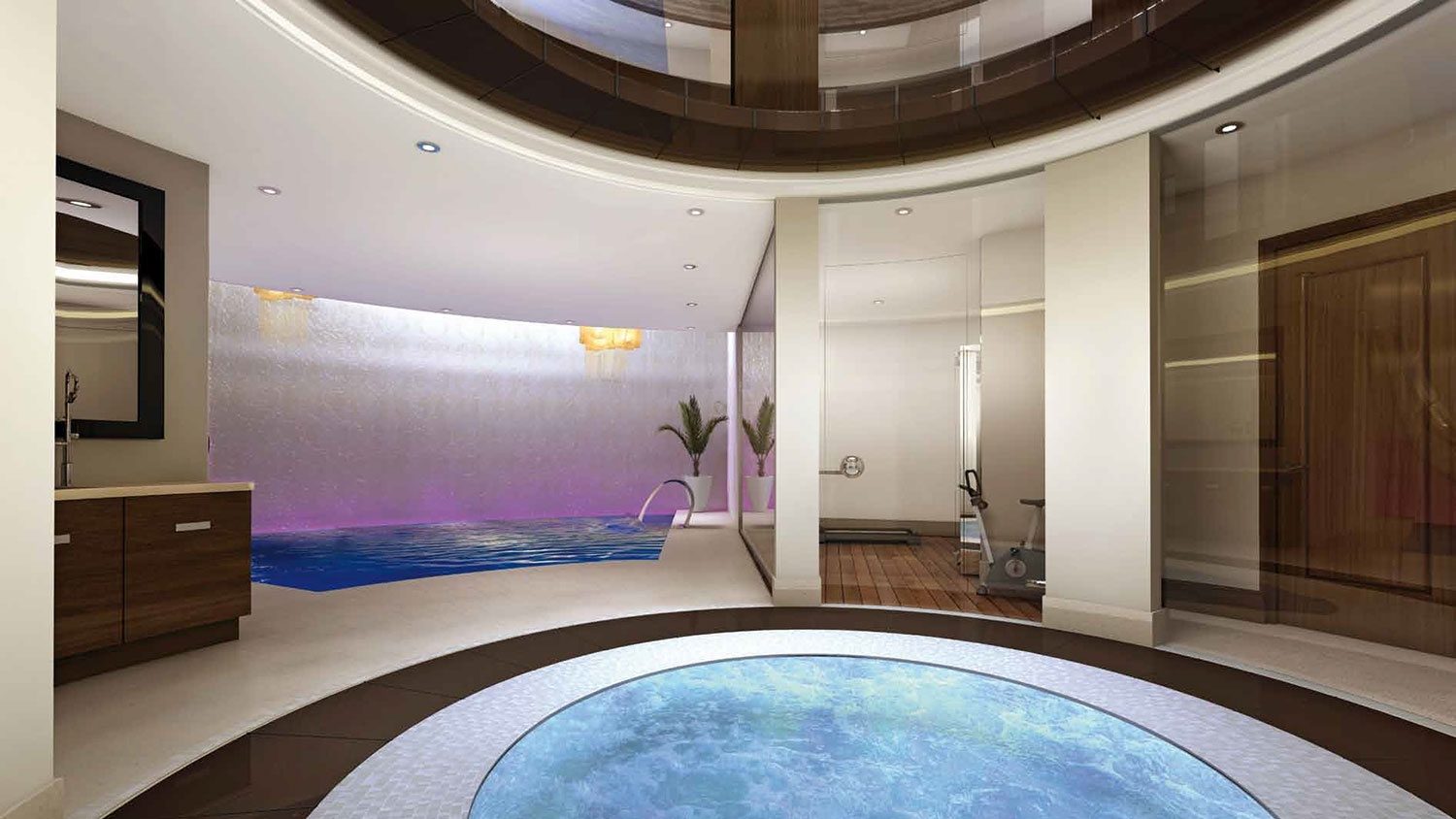 slide from bedroom to subterranean pool in this posh underground mansion huntsmere perdu brochure web 15 1500x844