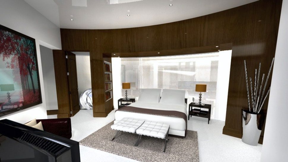 slide from bedroom to subterranean pool in this posh underground mansion perdu house 970x545