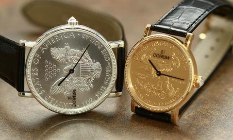 the manual wind 50th anniversary corum coin watch coin50a