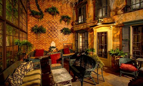 indoor porch of sassasfras saloon in hollywood
