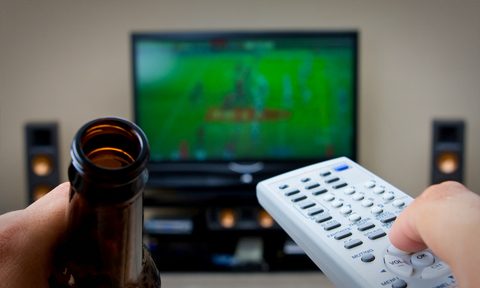 football and beer
