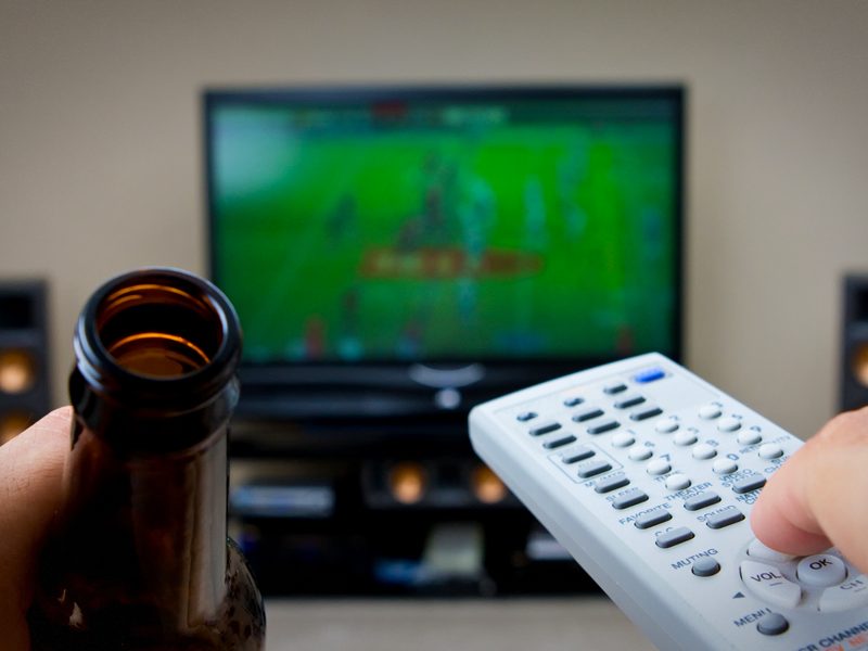 football and beer