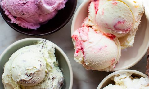 Four flavors of ice cream