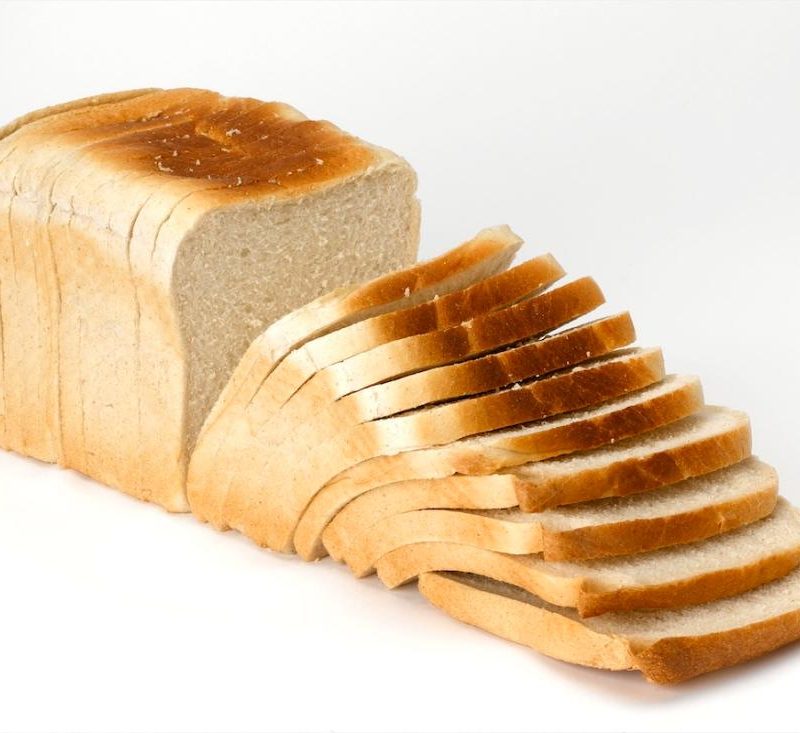 Sliced white bread
