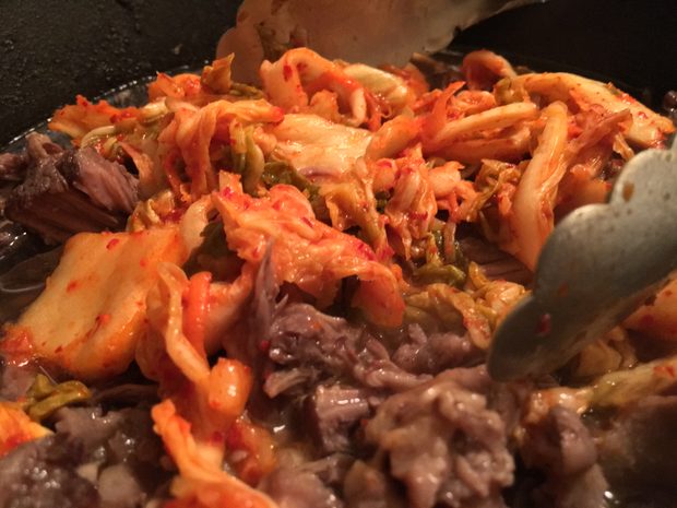 oxtail with kimchi